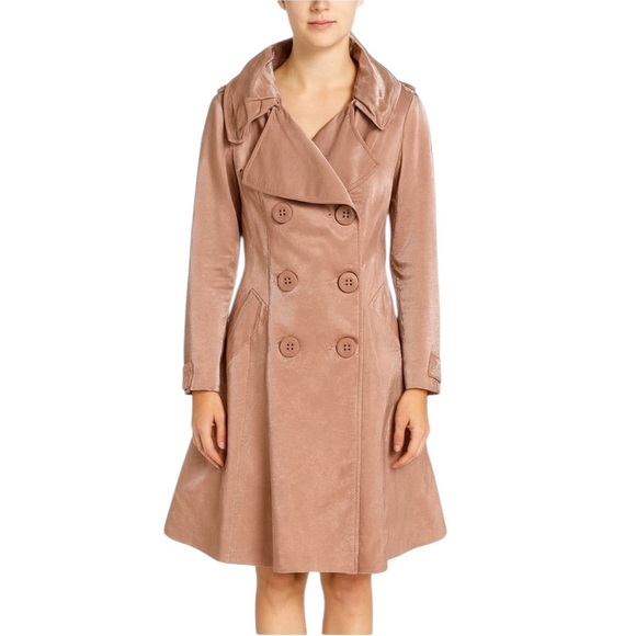 Yoana Baraschi Jackets & Blazers - Yoana Baraschi Bronze Iridescent Long Trench Jacket